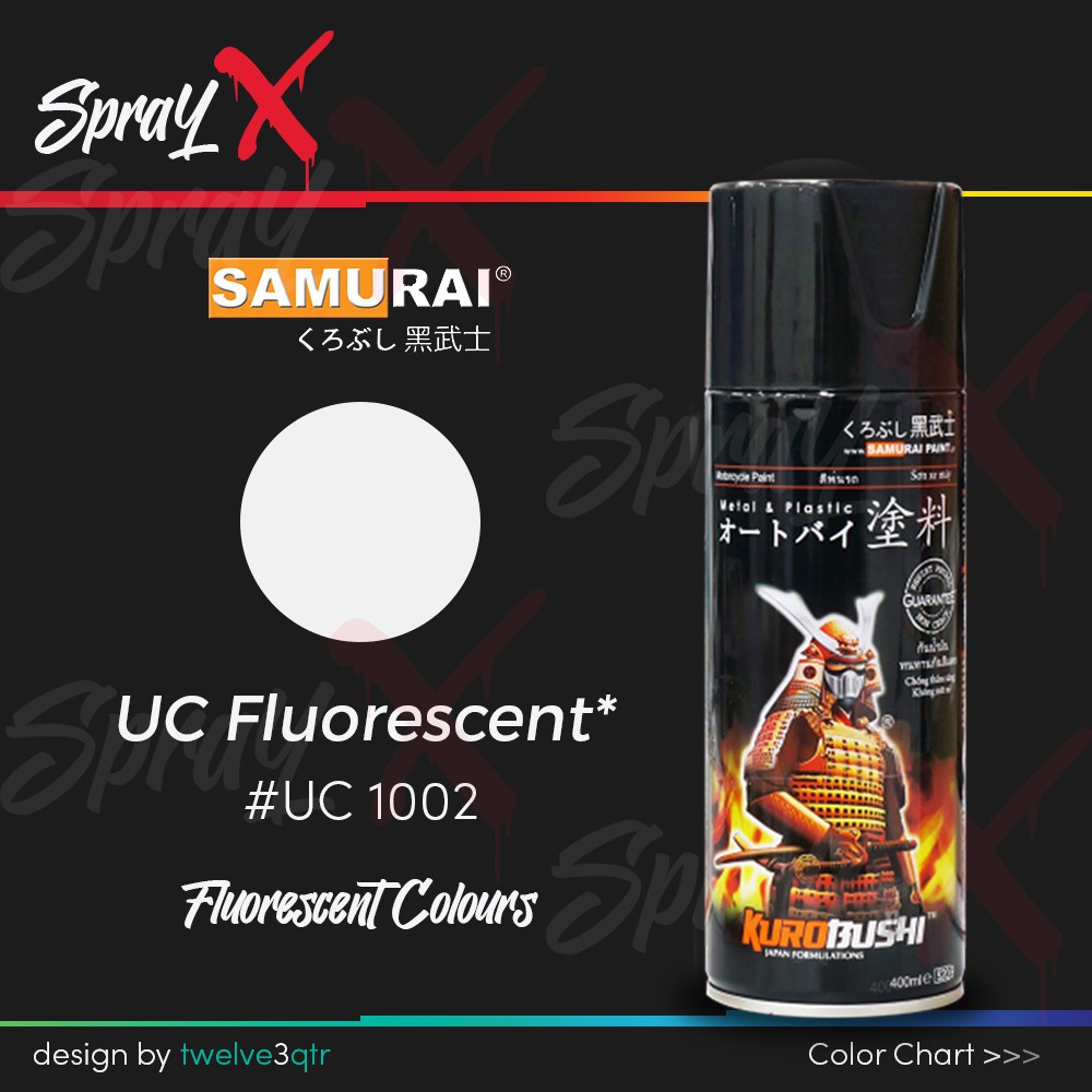 

SAMURAI PAINT UC FLUORESCENT UC1002 / DASAR STABILO #UC1002 400ML- CAT AEROSOL KUALITAS KOMPRESOR