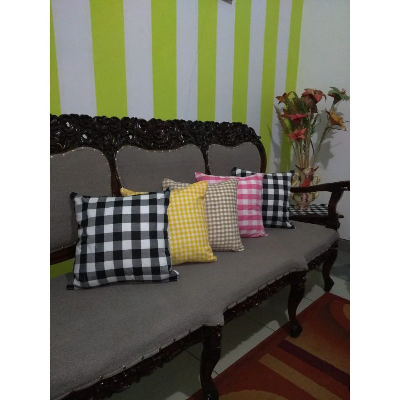 1 set 4 bantal sopa+ taplak meja 50x100/75x75/100x100