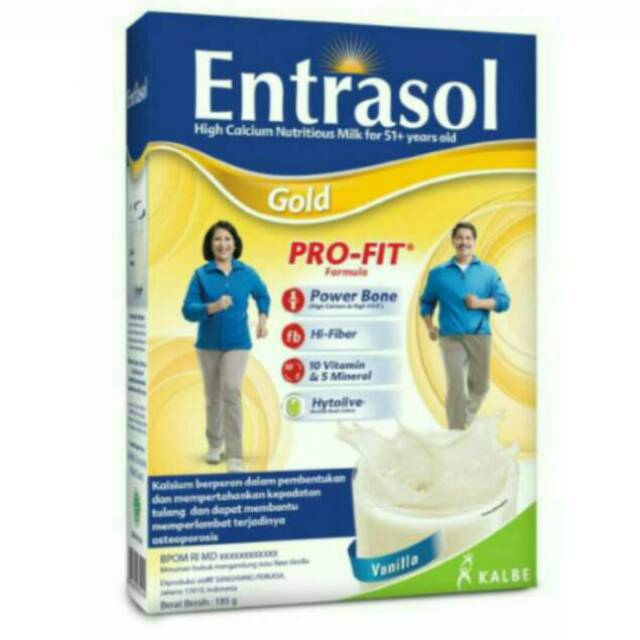 

Susu ENTRASOL Gold 185gr Vanila / Coklat