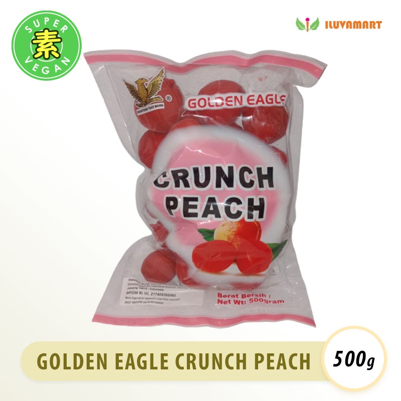 

Golden Eagle CRUNCH PEACH 500gr Manisan Buah Peach Persik