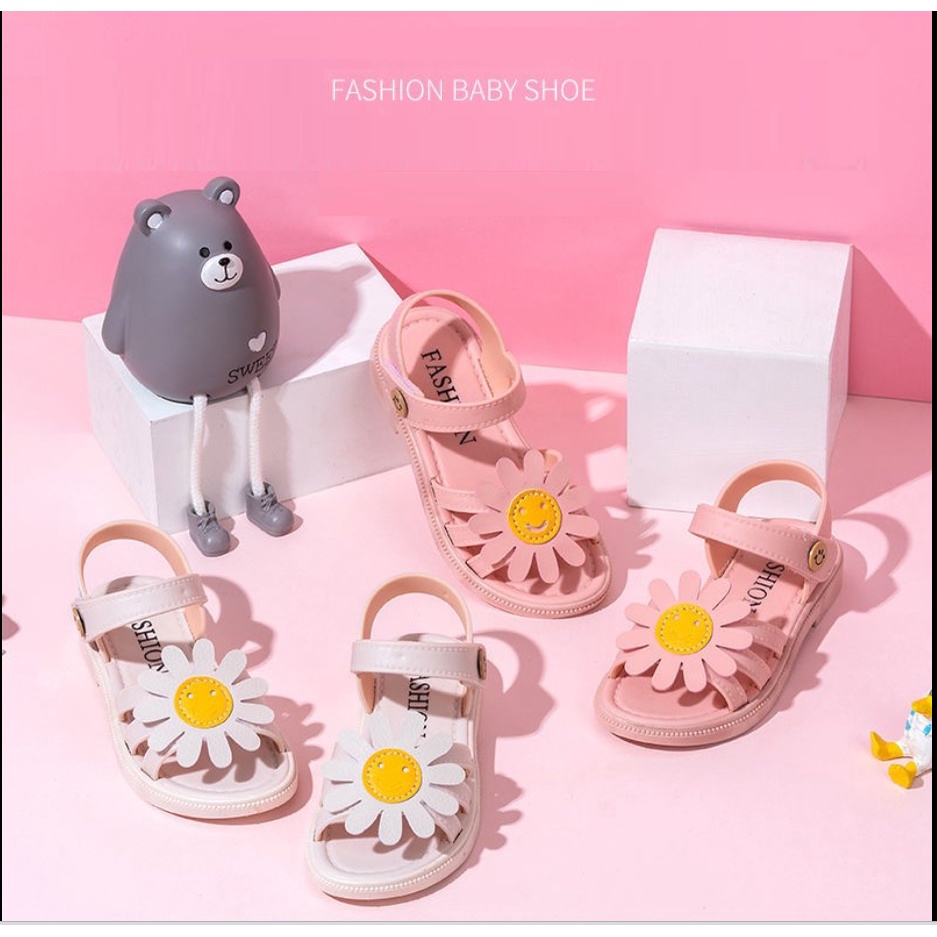 NEW Sepatu sandal bayi / sepatu sandal anak perempuan import motif bunga