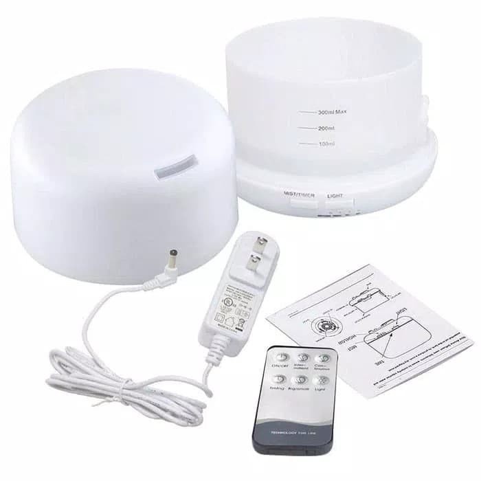 Air Humidifier Diffuser 300ml 7 Warna + Remote  BONUS Aroma Terapi