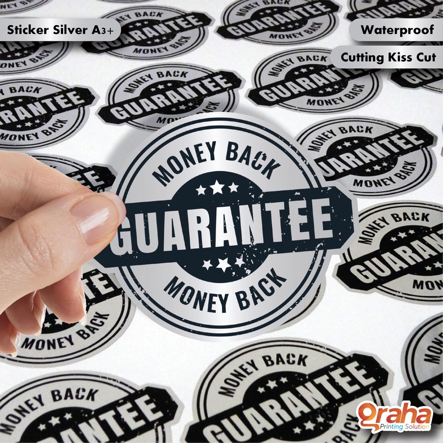 

Cetak Stiker Vinyl A3 Metalize Silver (Print + Cutting)