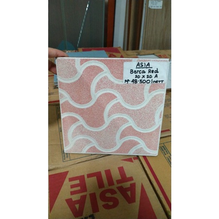 Keramik Lantai Kamar Mandi Asia Berca Red 20x20 KW1