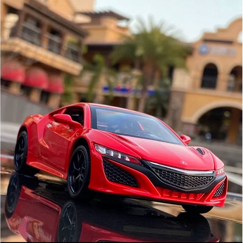 Diecast Mobil Acura NSX Spuer Car Skala 1:32 Miniatur Mobil Mainan Pajangan