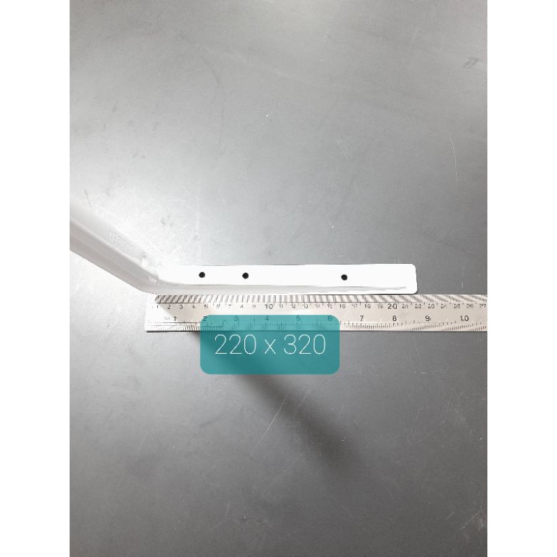 Siku rak L 220 x 320 Putih / Shelf Bracket White Harga per Pcs (F649)