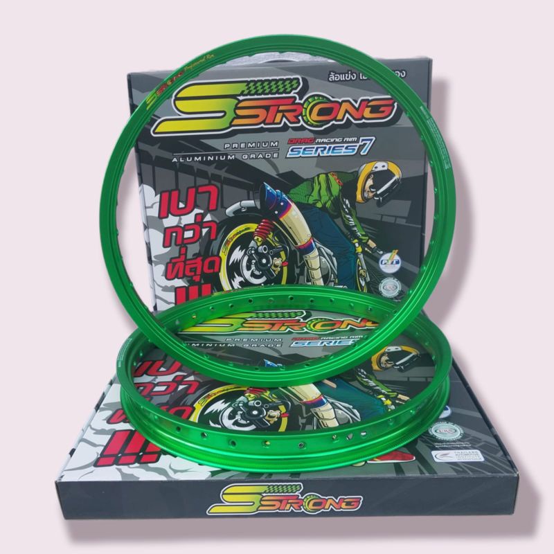VELG SET SSTRONG 120-140 RING 17 HIJAU