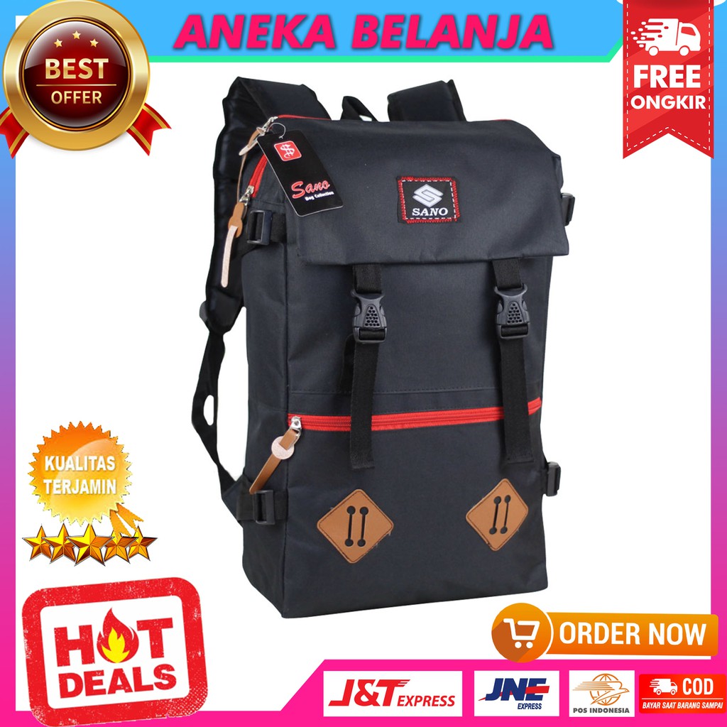 Backpack Khusus Cowok Berkualitas Tas Hangout Workout Multifungsi Kece Fashionable Kuat Tebal Casual