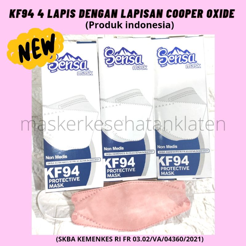 (ISI 20 PCS)MASKER KF94/EVO/CONVEX SENSA 4PLY TERMURAH