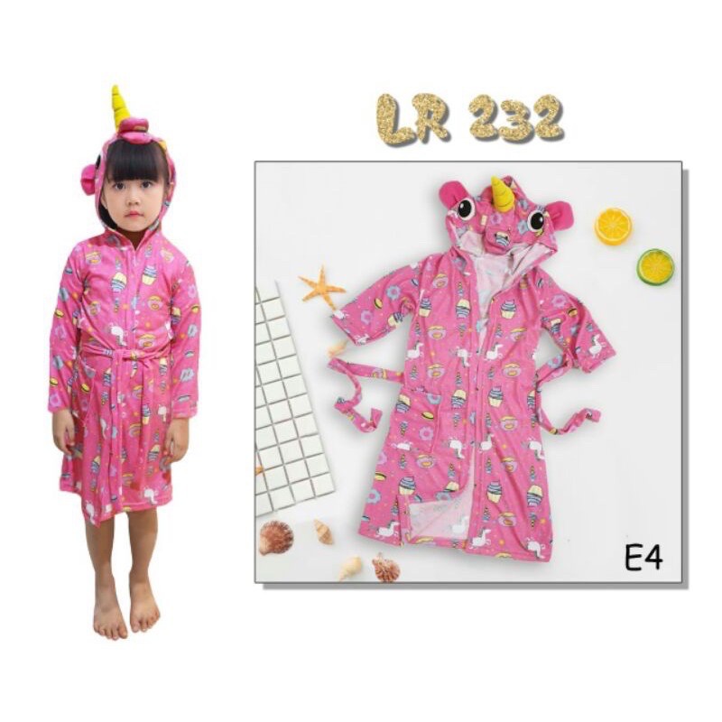 [JEWELS KIDS] HANDUK RENANG UNICORN ANAK DAN DEWASA/ HANDUK KIMONO ANAK UNICORN-8