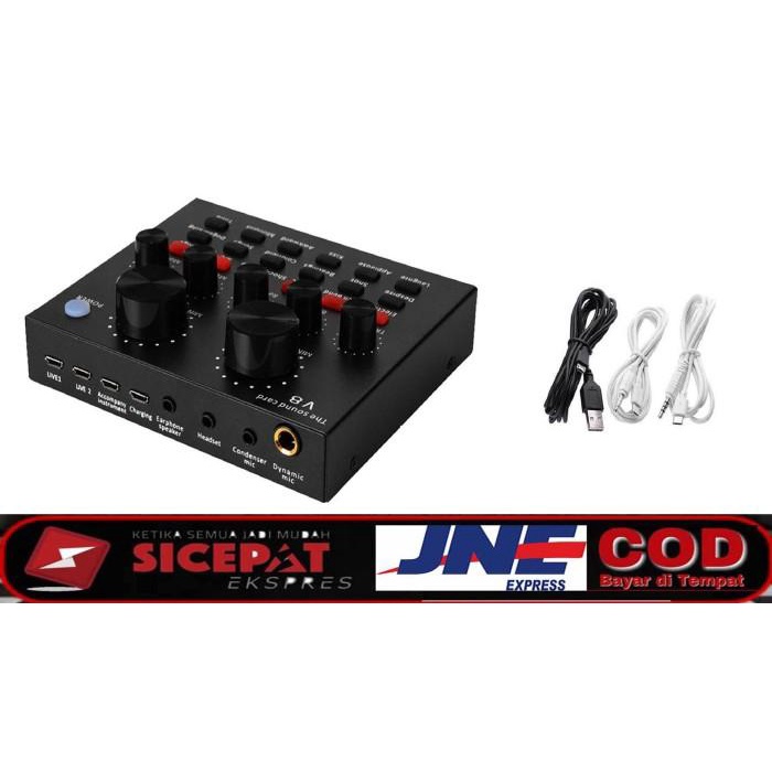 Sound Card mixer mini karaoke bluetooth