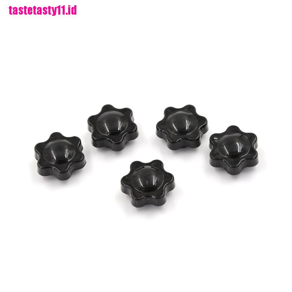 5 Pcs Kepala Mur M6 Female Thread Bentuk Bintang Warna Hitam