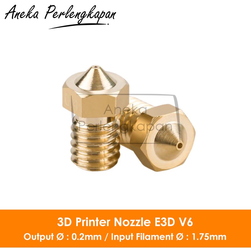 Jual 3D Printer Nozzle E3D V6 0.2 Nozzle, 1.75 Filament Diameter ...