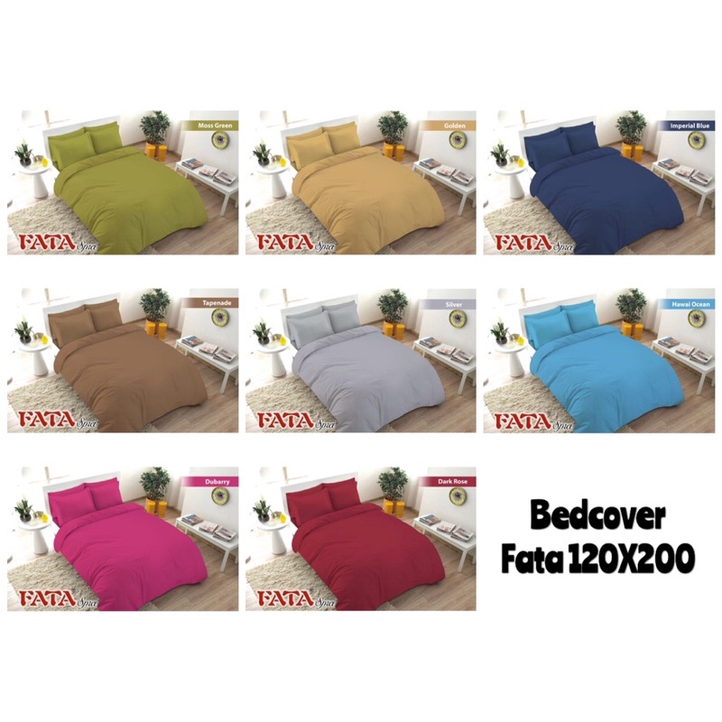 Bedcover Fata 120x200 / Bedcover Polos 120x200 merek Fata / Bedcover + Sprei 120x200 Polos / Bed Cov