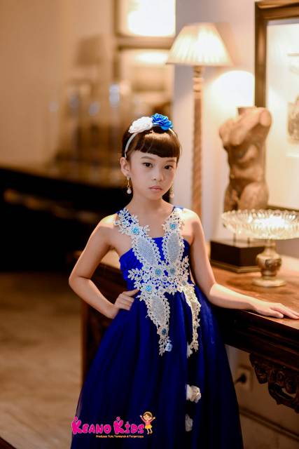 Dress Pesta Anak free bando cantik