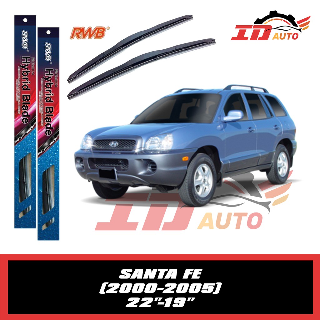 WIPER SANTA FE SET 2000-2005 UKURAN 22 DAN 19 MERK RWB