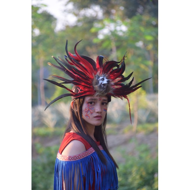 TOPI INDIAN - INDIAN HEADDRESS - BANDO KENING SRIGALA VARIASI WARNA