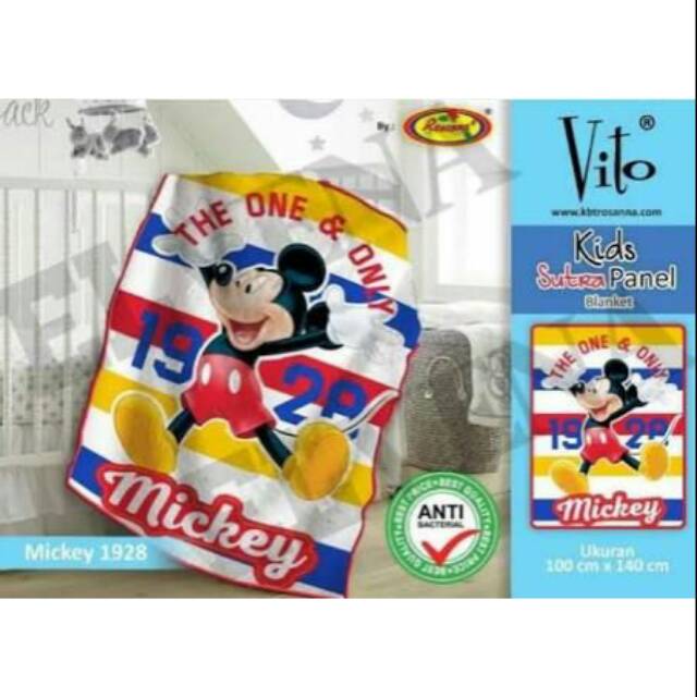 Selimut Anak Karakter Mickey Mouse Merk Vito By Rosanna Selimut Polyester Halus Merk Vito By Rosanna