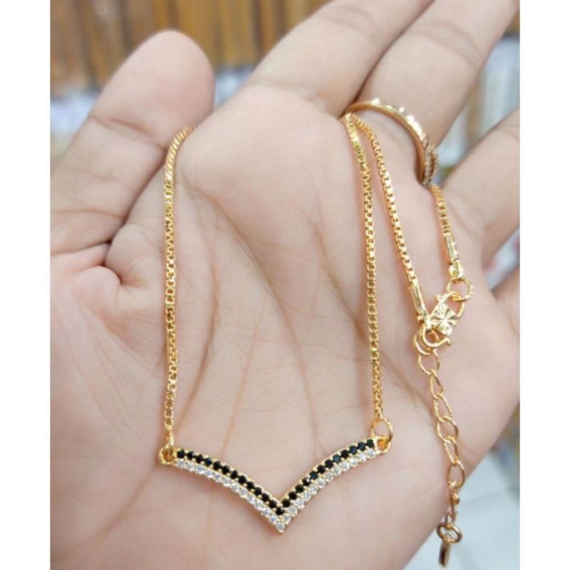 Kalung Fuji Premium Permata Lapis Emas