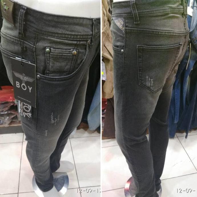 New Product Celana Jeans Panjang Pria Ripped Hitam Mangky Boylondon Premium Hq Free Ongkir
