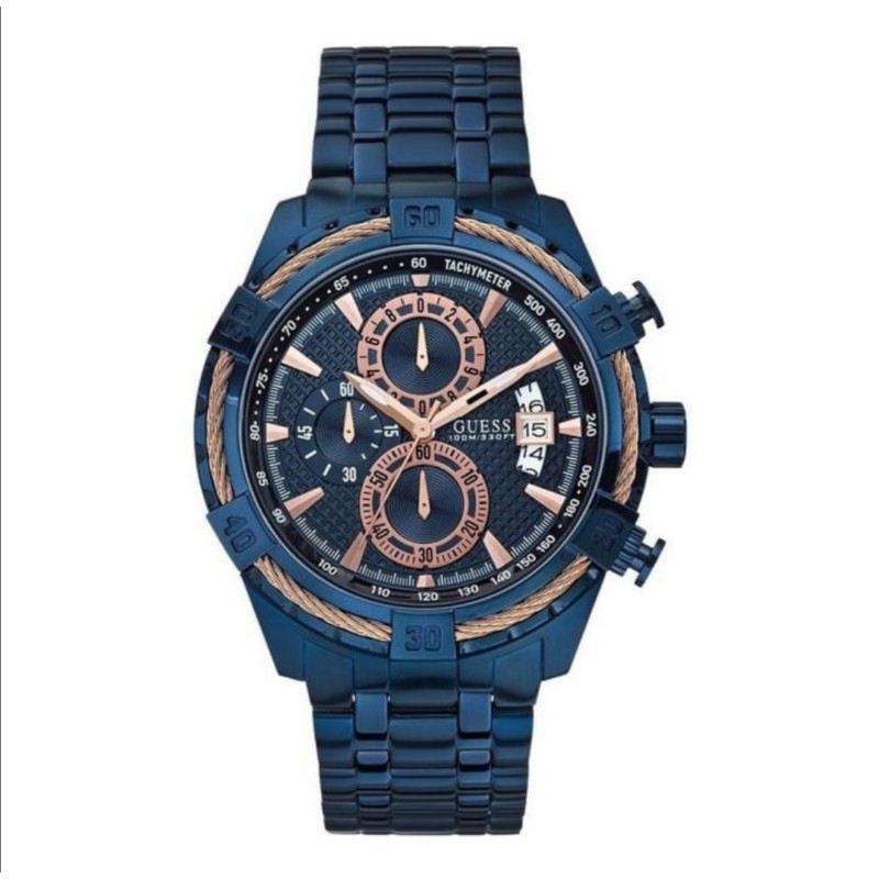 Jam Tangan Pria Guess W0522G3 Blue Original
