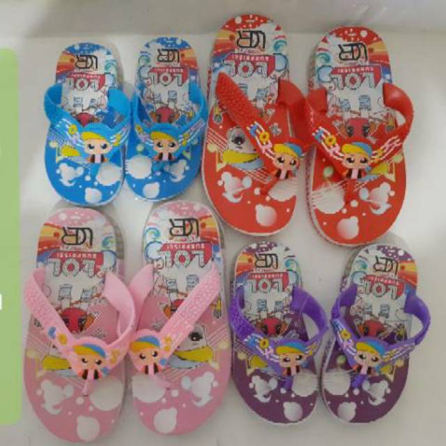 SANDAL LOL LAMPU LED ANAK PEREMPUAN / SENDAL LOL LED ANAK PEREMPUAN