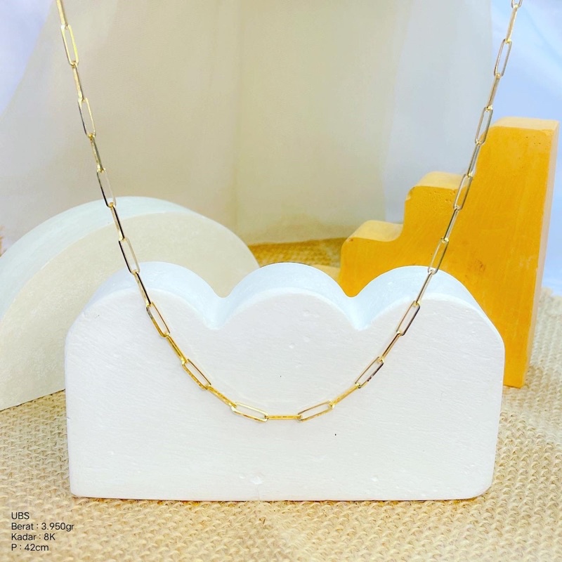 Perhiasan Kalung Emas Rantai Paperlina / Cantena UBS 8k / 375