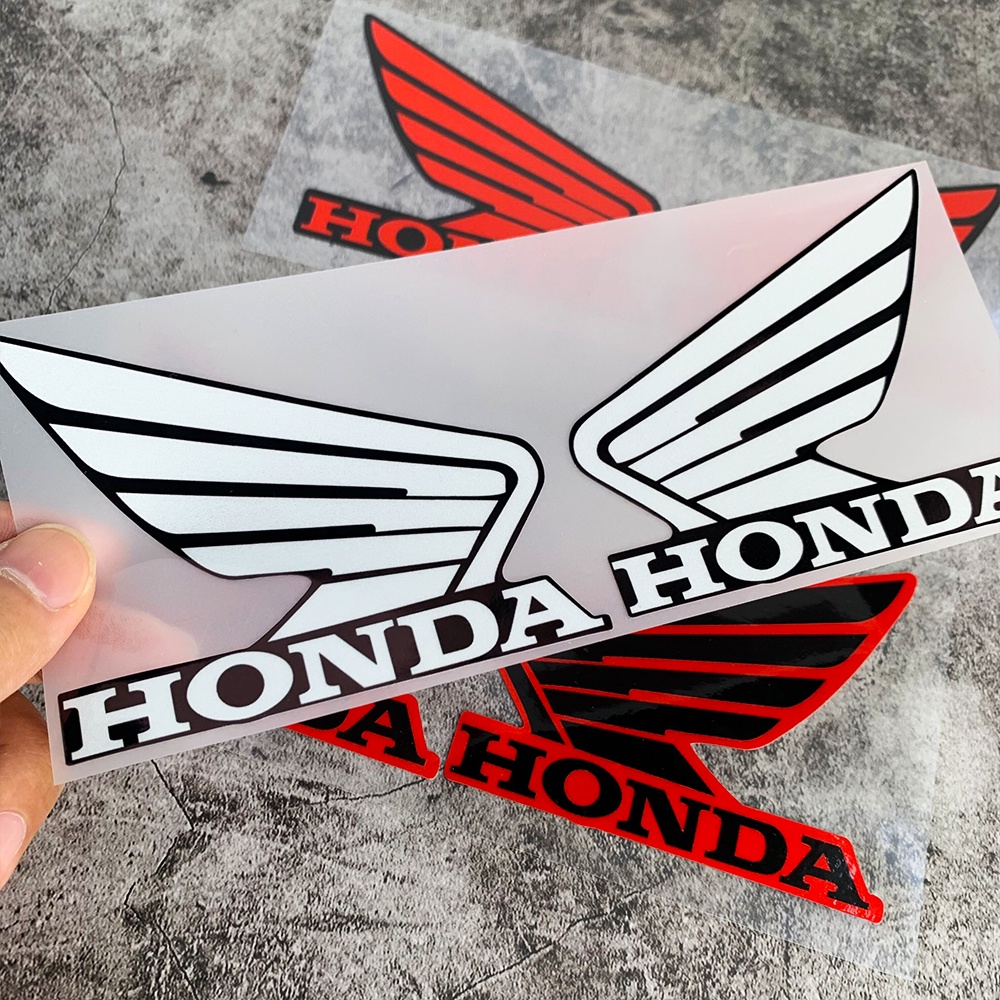 Honda Wings Emblem Motor Stiker Reflektif Tangki Bahan Bakar Stiker Helm Stiker Aksesoris Motor