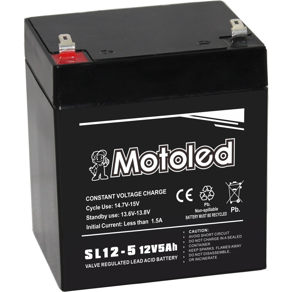 Baterai Motoled Aki Kering SL 12v 5Ah VRLA Baterai Aki Kering UPS