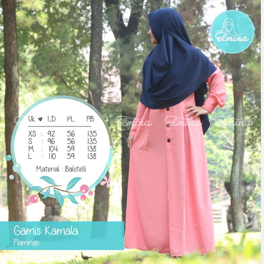Gamis Elmina - Kamala Polos