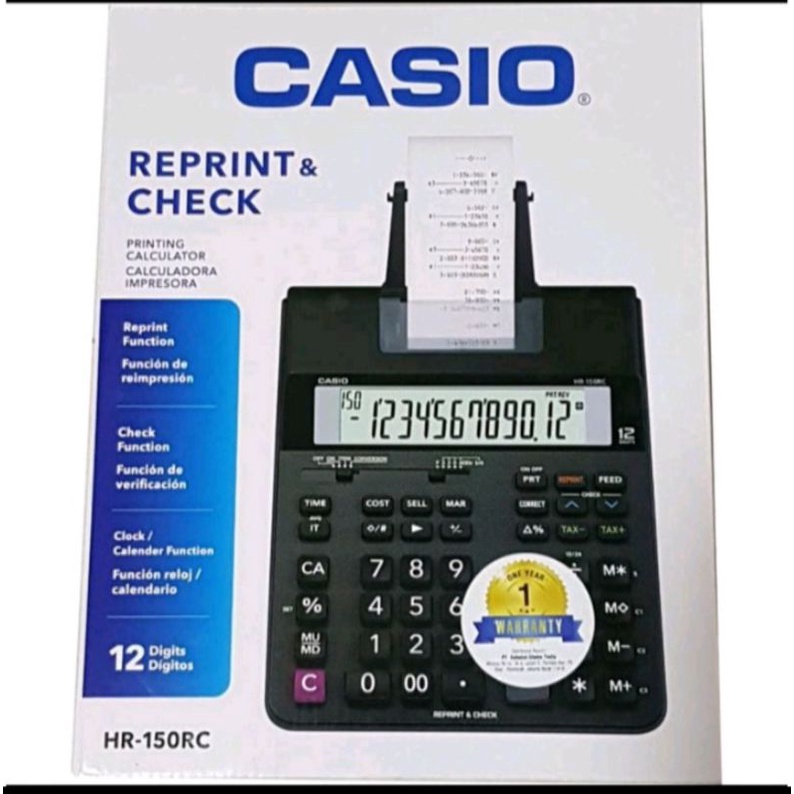 

Kalkulator Casio Hr 150Rc Calculator Printing CASIO HR 150 RC Original