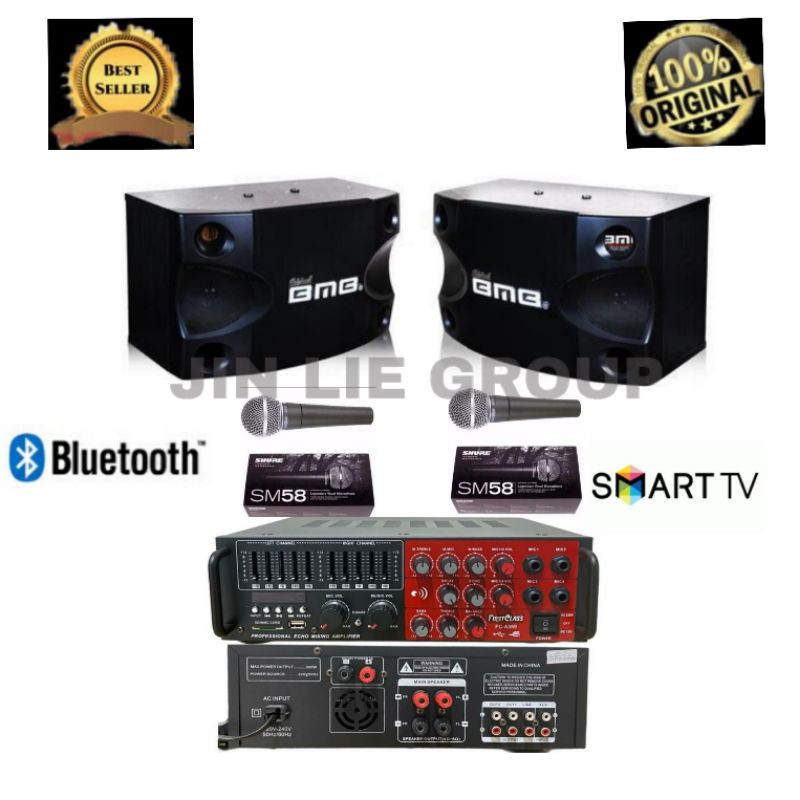 PAKET SOUND BMB 8 INCH KARAOKE BISA BLUETOOTCH