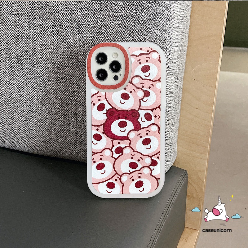 Case Oppo A17 A15 A17K A96 A95 A12 A16 A57 2022 A16K A55 A78 A7 A54 A58 A5s A94 Reno 8T 7Z 5 5F 4 A5 A9 A1K A76 A31 A3s A33 A53 A36 A15S A11 A74 Kartun Strawberry Soft Case Beruang