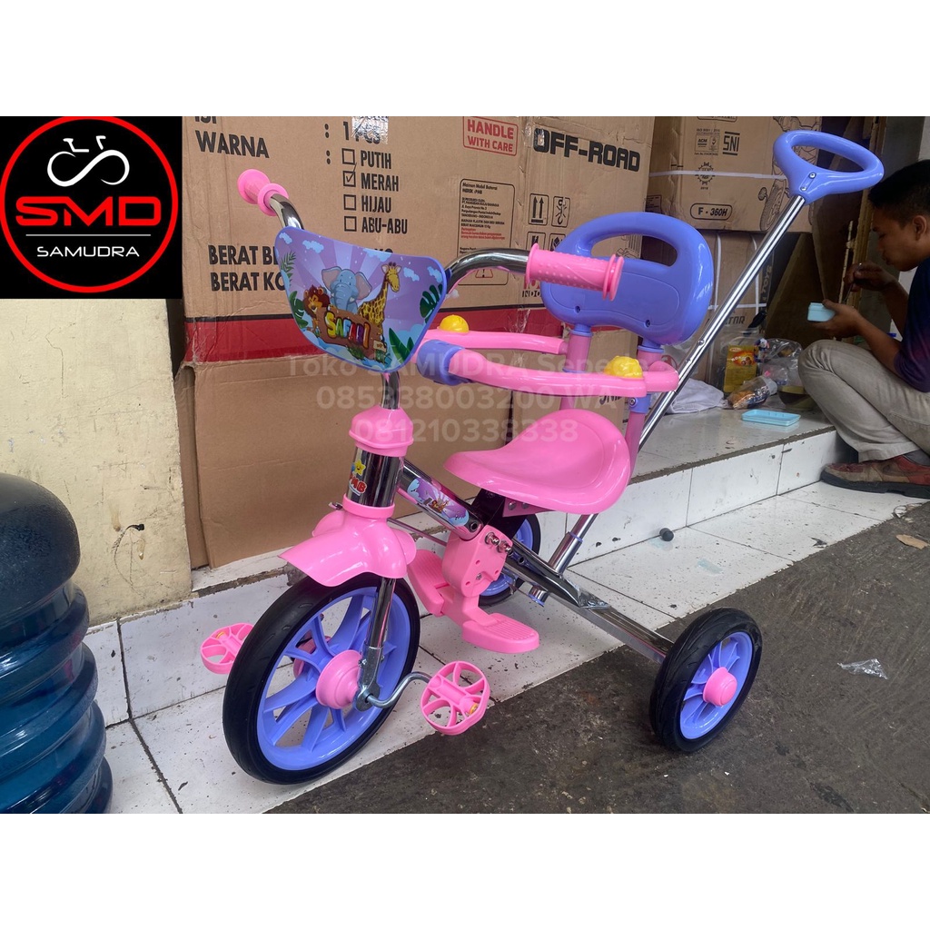 Sepeda Roda 3 Tricycle Anak BMX Safari PMB 721 PINK Murah Bandung