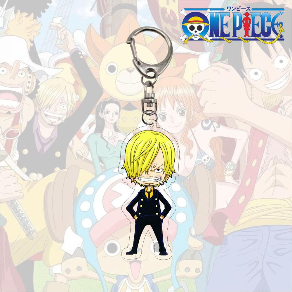 Lanfy Luffy Gantungan Kunci Luffy Hadiah Dua Sisi Liontin Scultures Acrylic Key Ring