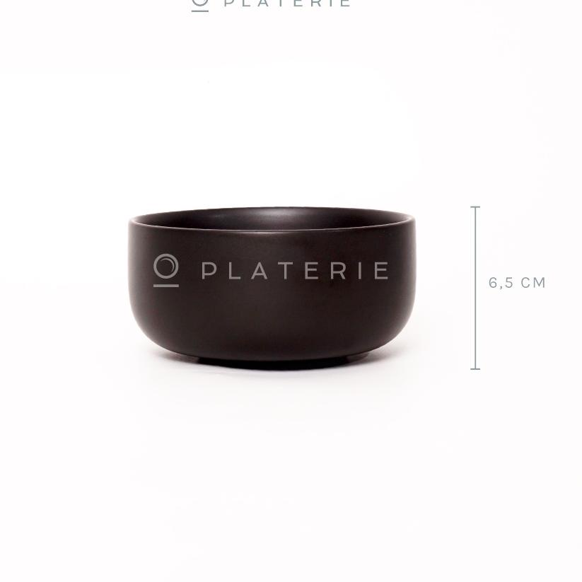 Update Terlaris PLATERIE Plater Piring/Mangkok Keramik Rectangular/Oval/Bowl Plate Black Matt