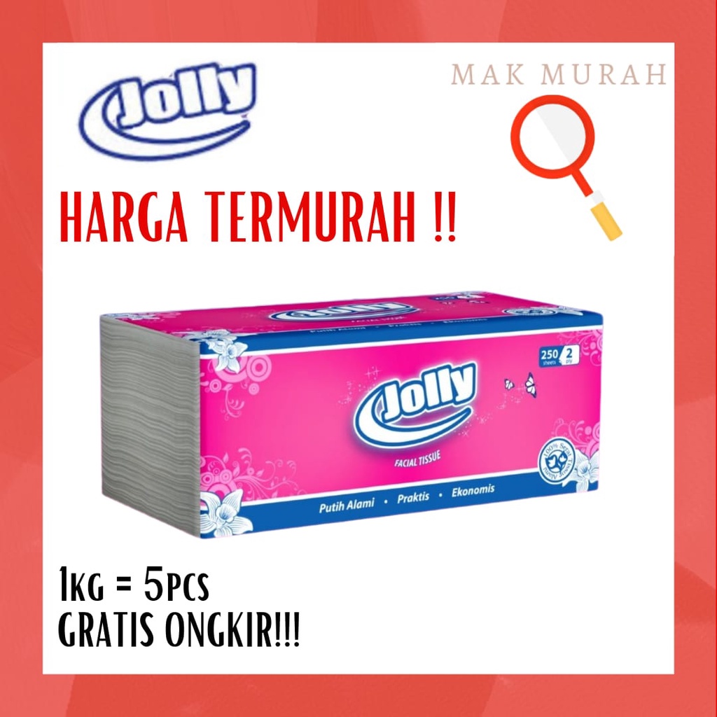 Tisu Tissue JOLLY 250 sheets 2ply