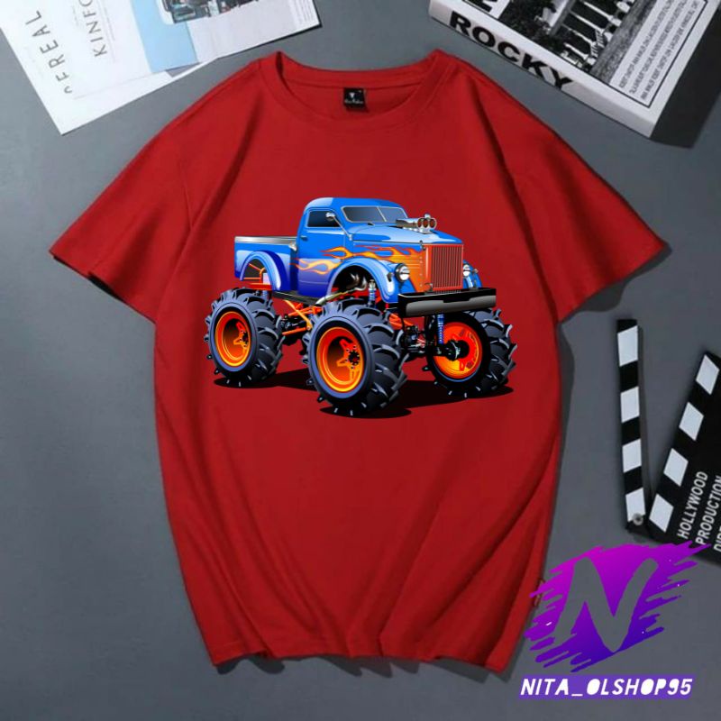 baju anak truk kaos anak mobil truk monster free nama bahan premium