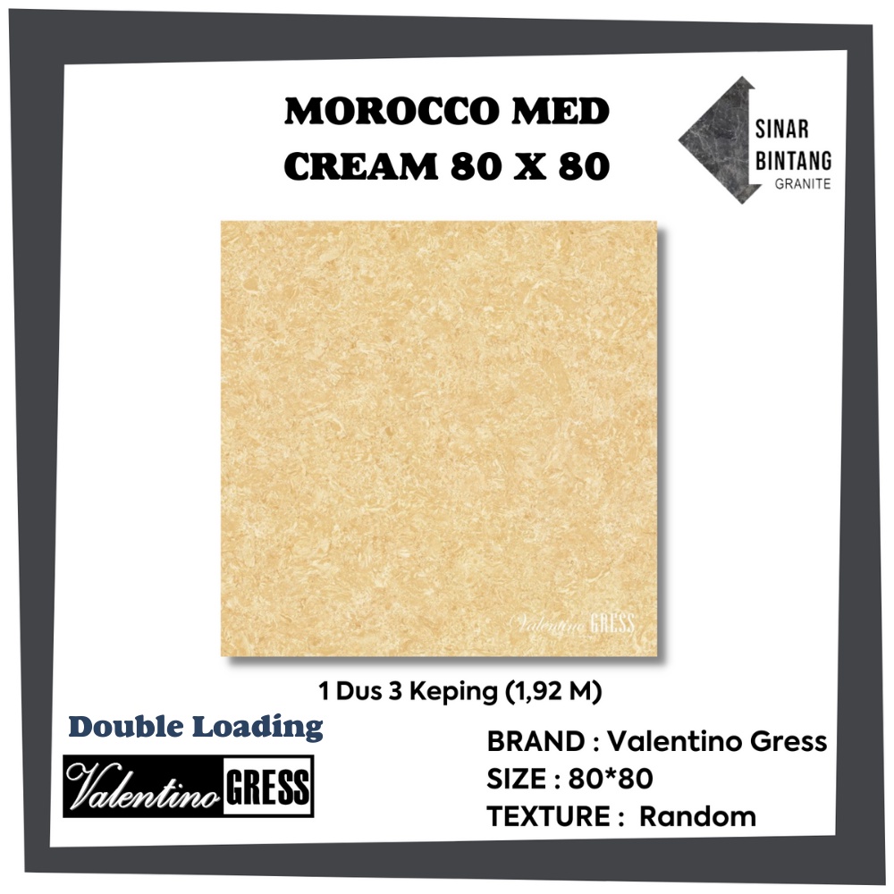 Granit 80 X 80 | Granit Lantai Morocco Med Cream VALENTINO GRESS