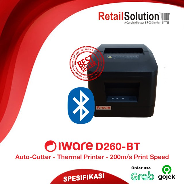 Printer Thermal Bluetooth 80mm Iware D260BT / IW D260-BT / IW-D260BT