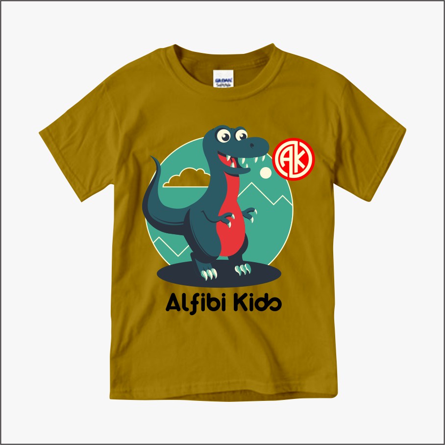 ALFIBI KIDS - Kaos Anak DINOSAURUS - Baju Anak Laki Laki - Baju Kaos Anak Murah