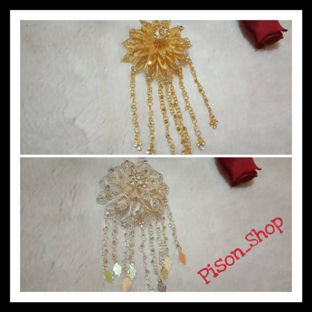 BROS BROSS BUNGA MATAHARI ACCESORIES HIASAN PERLENGKAPAN BAJU KEBAYA ATAU JILBAB KERUDUNG WANITA