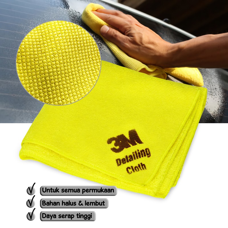 3M Auto Kain Lap Mobil/Motor 6 Lembar Microfiber Perfect It Detailing Cloths 3M-06016