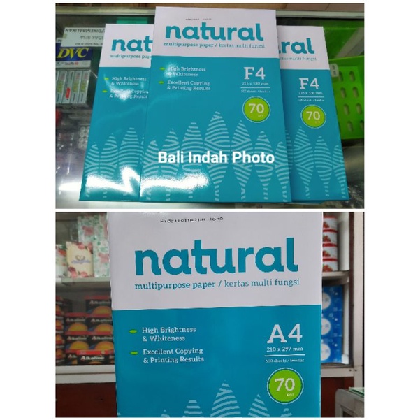 Jual (Rim) Kertas HVS Natural F4/A4 70gsm | Shopee Indonesia