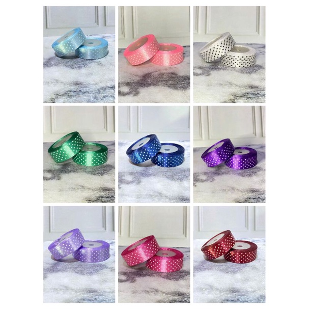 

PITA SATIN ONDE POLKADOT 1 INC 2,5CM (1 ROLL 18METER)