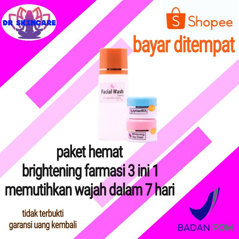 SKIN CARE Cream pemutih wajah GLOWING kosmetik kecantikan wanita bedak