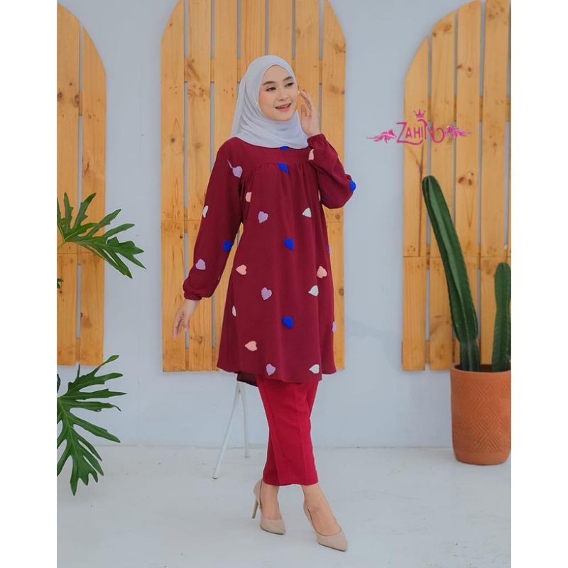 setelan cringkle pom pom by ZAHIN