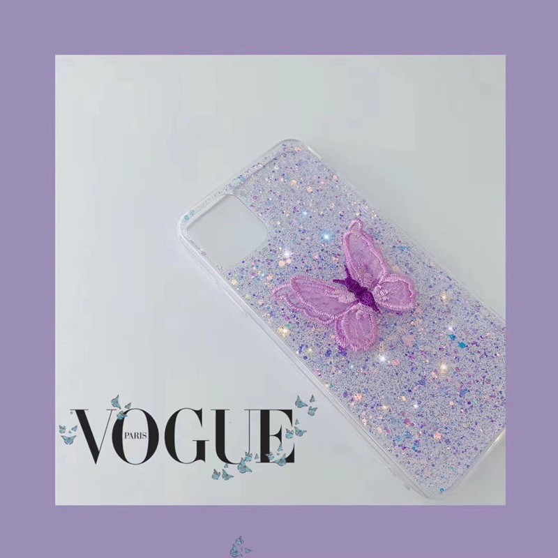 Butterfly Full Glitter Case Iphone 12 11 Pro Max Oppo a15 Reno 2 3 4 4f 5 Pro Samsung s21 S21 Ultra