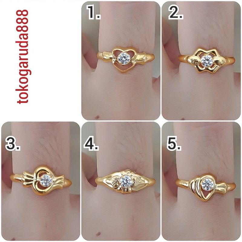 Cincin anak dan dewasa emas permata asli kadar 700 70% 10 11 12 13 14 15 16 17 18 surabaya UBS permata love hadiah