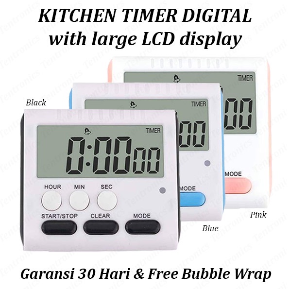 Digital Kitchen Timer Stopwatch Masak Dapur Cooking Alarm Kopi Kue